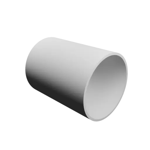 tube STL 3D model OD 54 mm, ID 50.4 mm, length 70 mm