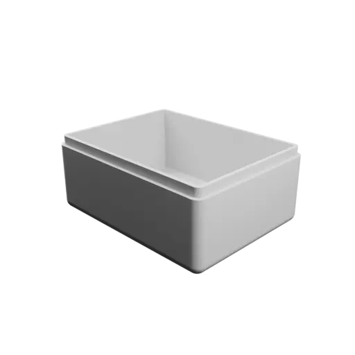 rectangular-base box with lid STL 3D model – 85×65×40 mm, wall thickness 3 mm