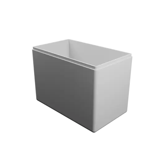 rectangular box with lid STL 3D model – 135×80×100 mm, wall thickness 3 mm