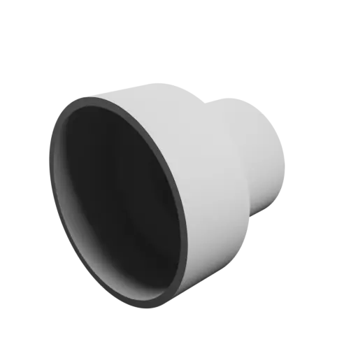 Tube adapter STL file ⌀ 50–34 mm (Length: 45 mm)