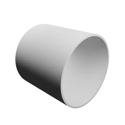 hollow tube STL file OD 53 mm, ID 50.4 mm, length 50 mm