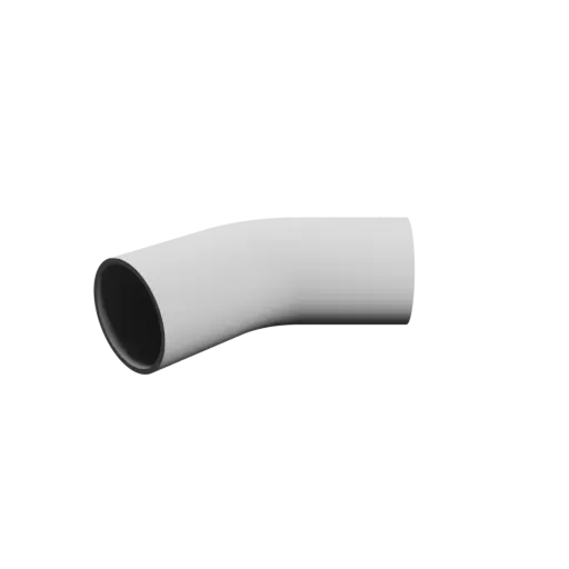 Tube elbow STL 3D file 45° ⌀OD: 40 mm ⌀ID: 36 mm thickness: 2 mm