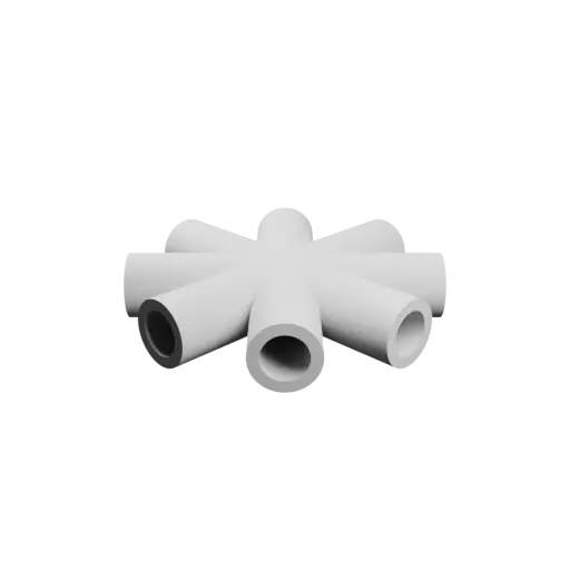 8 hoses fitting STL 3D model – Outer diameter 24 mm, wall thickness 4 mm