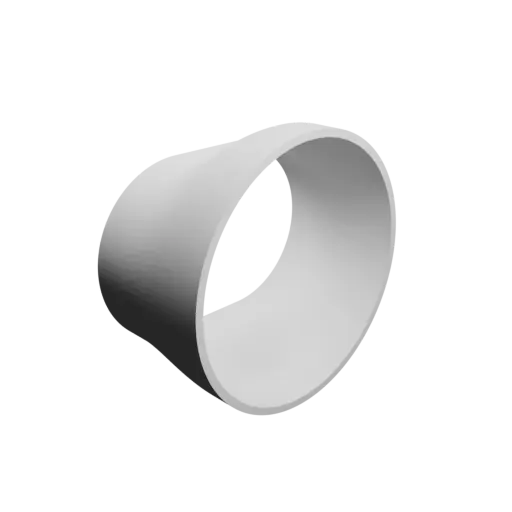 Oval duct transition fitting STL 3D file 67x46 mm to 67.1x67 mm – transition: 20 mm