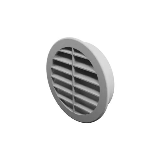 Round air vent STL file ∅ 99 mm, slat angle: 45° with central reinforcement