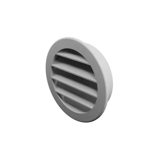 Round air vent STL 3D file ∅ 90 mm, slat angle: 50°