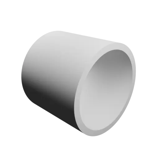 tube STL 3D model OD 45 mm, ID 39 mm, length 39 mm