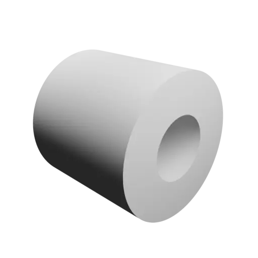 tube STL file OD 22 mm, ID 9.8 mm, length 20 mm