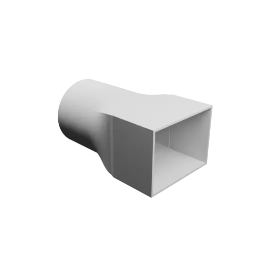 Round-to-Rectangular Tube Adapter STL file ⌀78 mm to 85×62 mm, thickness 2 mm