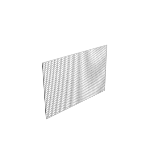 Honeycomb grid STL 3D file, center-to-center: 278x176mm, mesh: 5mm - Ø3mm