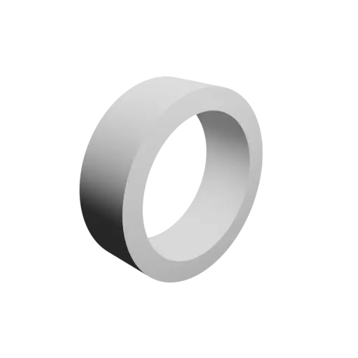 hollow tube STL file OD 22 mm, ID 17 mm, length 7 mm
