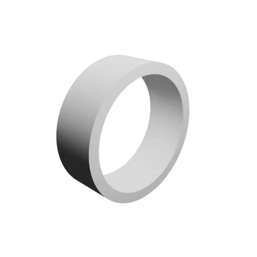 tube STL 3D model OD 20 mm, ID 16.9 mm, length 6.7 mm