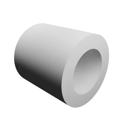 tube STL 3D model OD 8 mm, ID 5 mm, length 8 mm