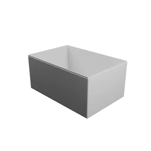 rectangular-base box with lid STL file – 270×180×127 mm, wall thickness 2 mm