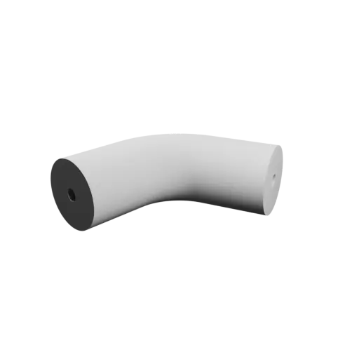 Pipe elbow STL 3D file 70° ⌀OD: 5.5 mm ⌀ID: 1 mm thickness: 2.25 mm