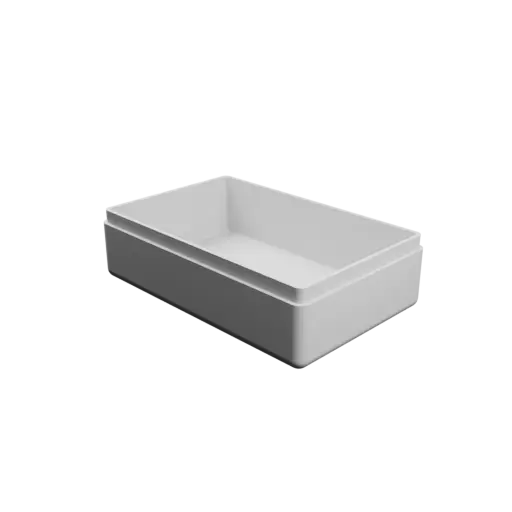 rectangular-base box with lid STL 3D model – 81×52×26 mm, wall thickness 2 mm