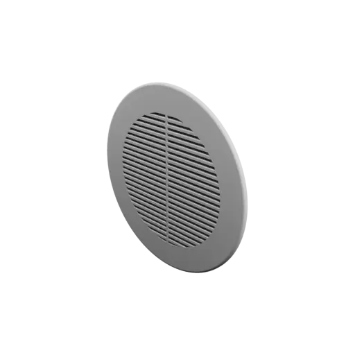 fichier 3D STL Grille d'aération ronde ∅ 120 mm, angle des ailettes : 10° avec renfort central