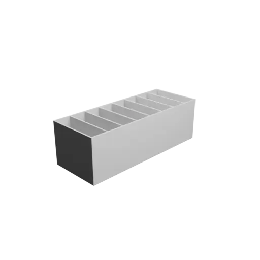 Multi-compartment box STL 3D file: 8 compartments of 95×30×80 mm