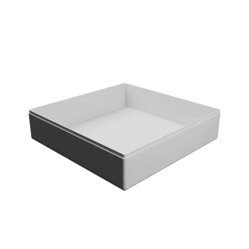square box with lid STL 3D file – 170×170×44 mm, wall thickness 2 mm