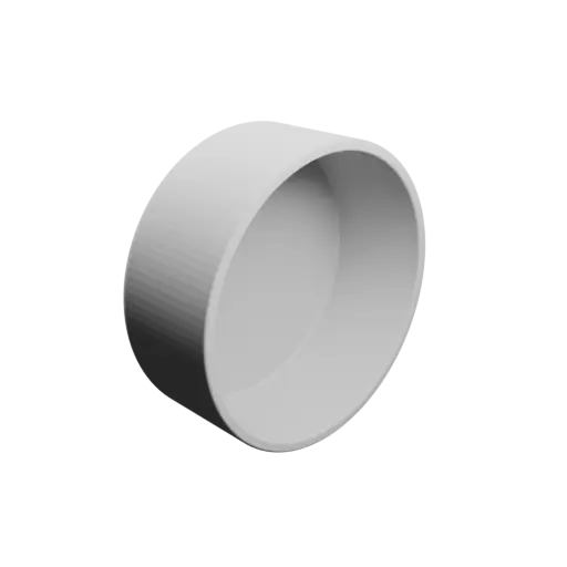 Container STL file, inner: base Ø100 mm, top Ø100 mm, height 40 mm - wall thickness 4 mm