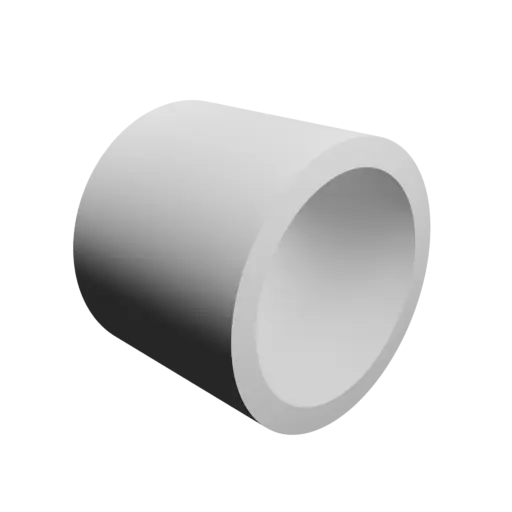 tube STL 3D file OD 26 mm, ID 21 mm, length 21 mm