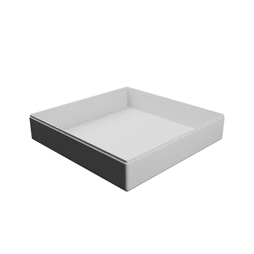 square box with lid STL 3D file – 228×228×50 mm, wall thickness 3 mm