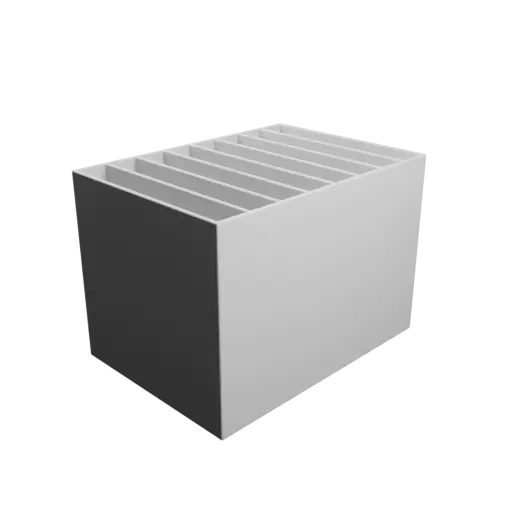 Multi-compartment box STL file: 8 compartments of 100×16×100 mm