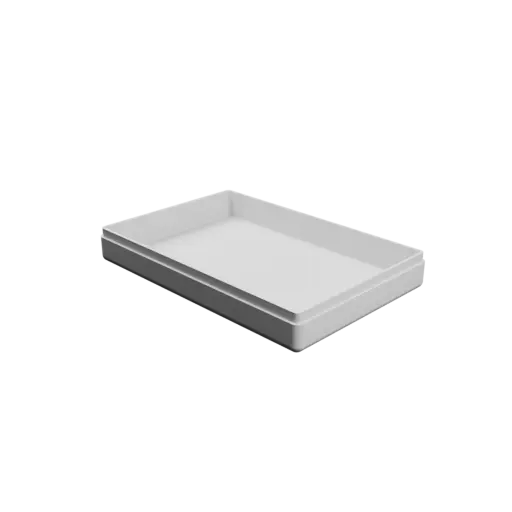 rectangular box with lid STL file – 120×80×20 mm, wall thickness 2 mm