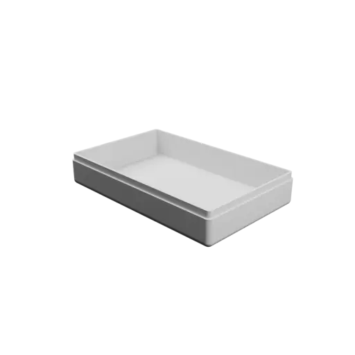 Rectangular-base box with lid STL 3D file – 114×72×24 mm, wall thickness 2 mm
