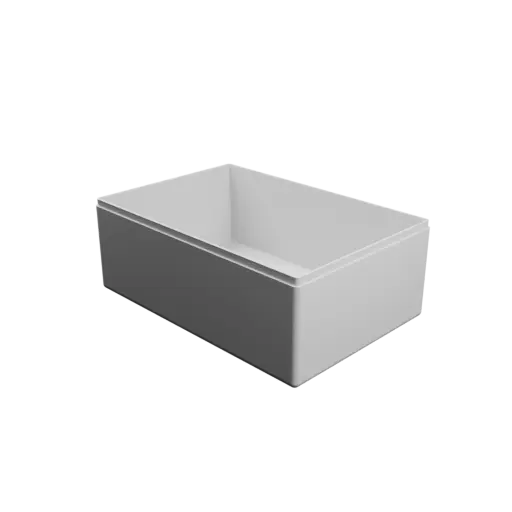 Rectangular-base box with lid STL file – 155×105×60 mm, wall thickness 2 mm