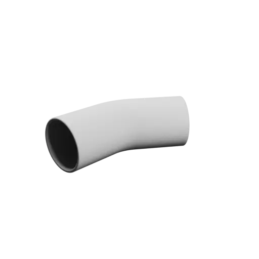Pipe elbow STL 3D file 35° ⌀OD: 24 mm ⌀ID: 21.5 mm thickness: 1.25 mm