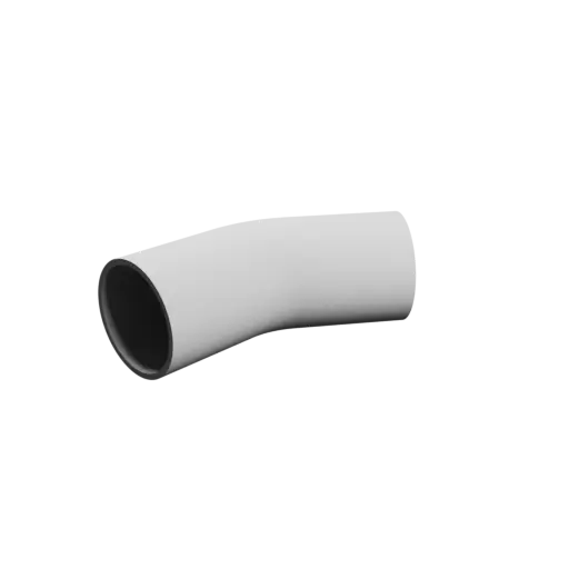 Tubing elbow STL file 35° ⌀OD: 24 mm ⌀ID: 21.5 mm thickness: 1.25 mm