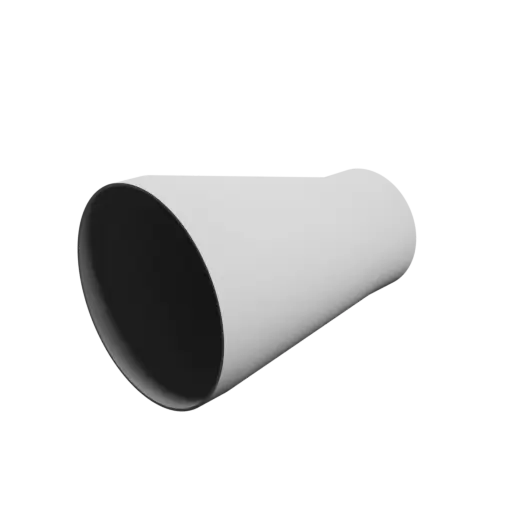 Tube adapter STL 3D file ⌀ 156–100 mm (Length: 208 mm)
