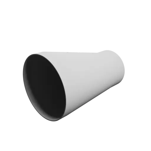 Tubing adapter STL file ⌀ 156–100 mm (Length: 208 mm)
