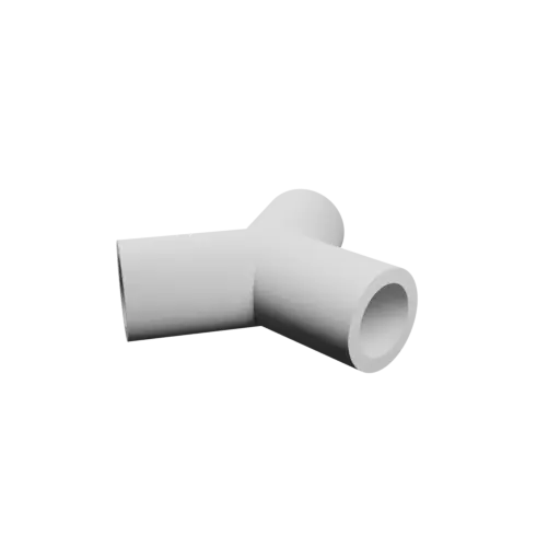 3 tubes manifold STL 3D model – Outer diameter 35 mm, wall thickness 5 mm