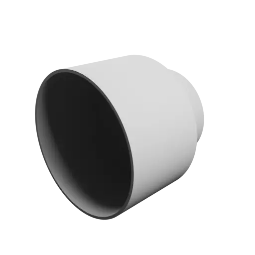 Tubing adapter STL file ⌀ 100–70 mm (Length: 90 mm)