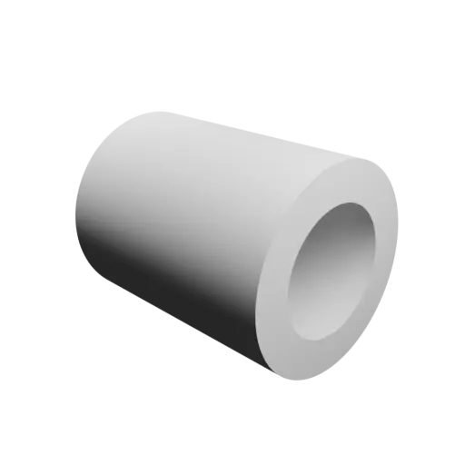 Tube STL 3D file OD 6.4 mm, ID 4 mm, length 8 mm