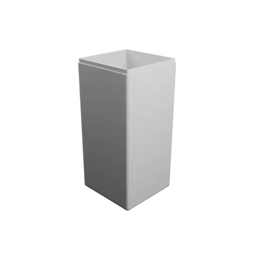 Rectangular box with lid STL file – 70×68×148 mm, wall thickness 2 mm