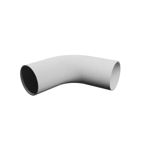 Tube elbow STL 3D file 75° ⌀OD: 75 mm ⌀ID: 70 mm thickness: 2.5 mm