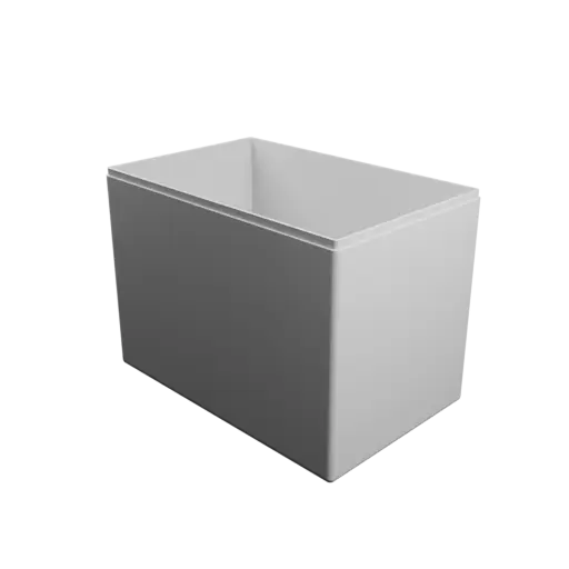 Rectangular-base box with lid STL file – 163×105×120 mm, wall thickness 2 mm