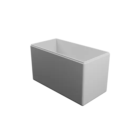 Rectangular box with lid STL 3D model – 240×120×140 mm, wall thickness 5 mm