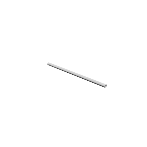 Hollow tube STL file OD 8.2 mm, ID 8 mm, length 214 mm