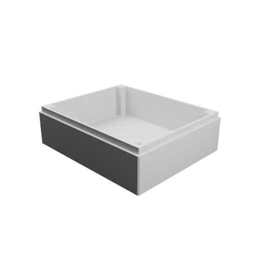 Enclosure with screw-mounted lid: 120×100×45 mm (with ventilation on the lid)