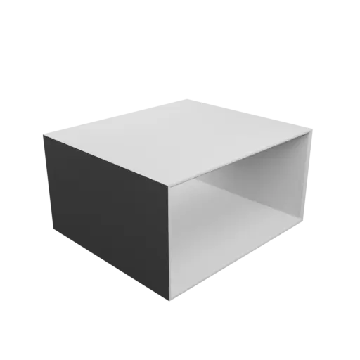 Rectangular tube adapter STL file 110x55 mm to 110x55 mm – transition: 20 mm