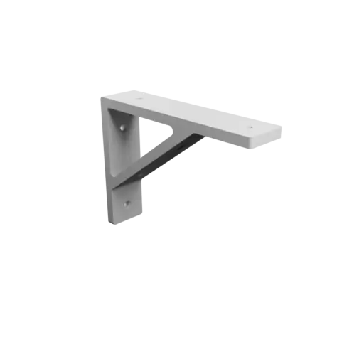 L-bracket 160×120 mm STL 3D file, thickness 8 mm, hole diameter 5 mm