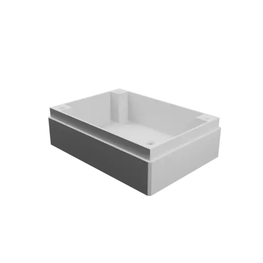 Enclosure with screw-mounted lid STL 3D file: 70×50×25 mm (with ventilation on the lid)