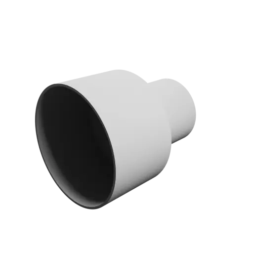 Tubing adapter STL 3D file ⌀ 100–62 mm (Length: 120 mm)
