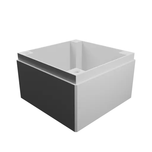 Enclosure with screw-mounted lid: 60×60×60 mm (with ventilation under the enclosure)