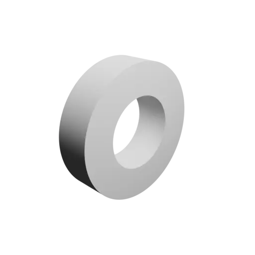 Tube STL 3D file OD 15 mm, ID 8 mm, length 4 mm