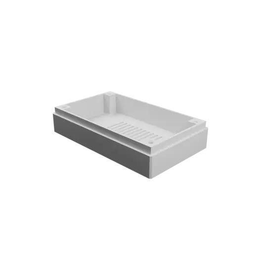 Enclosure with screw-mounted lid: 100×60×30 mm (with ventilation on the lid and under the enclosure)